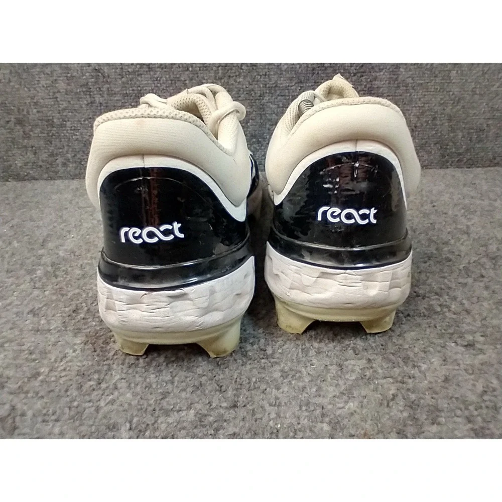 Nike React Huarache 2 Baseball Cleats Men 11.5 White Black FD6255-101